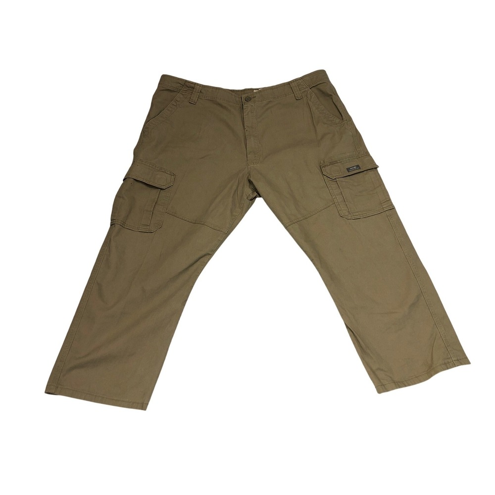 Wrangler Relaxed Fit Cargo Pants‎ Mens 42x30 Brown Olive Drab Stretch 1070ABWEW